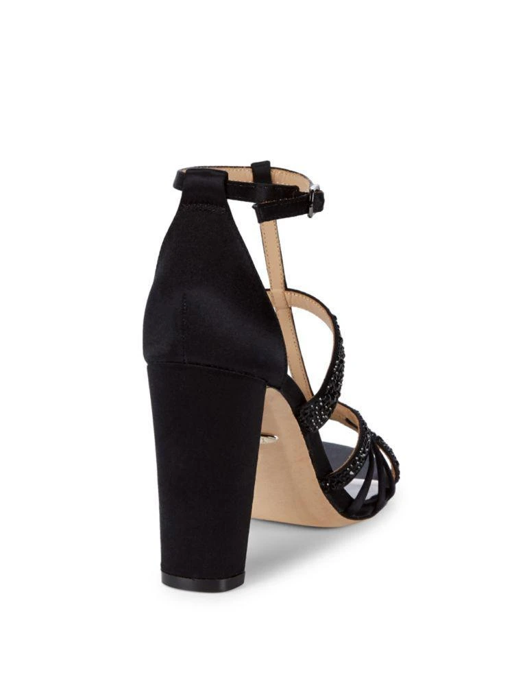 商品Badgley Mischka|Hewitt Embellished T-Strap Sandals,价格¥552,第2张图片详细描述
