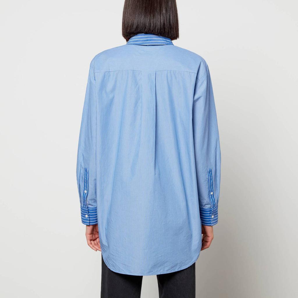 商品Tommy Hilfiger|Tommy Hilfiger Women's Stripe Oversized Shirt - Fine STP/Blue,价格¥448,第4张图片详细描述