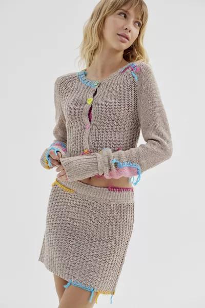 UO Celine Crafty Knit Mini Skirt商品第4张图片规格展示