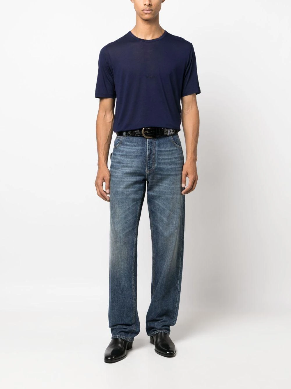 商品Yves Saint Laurent|Yves Saint Laurent 男士T恤 749102Y37IL4573 蓝色,价格¥2617,第6张图片详细描述
