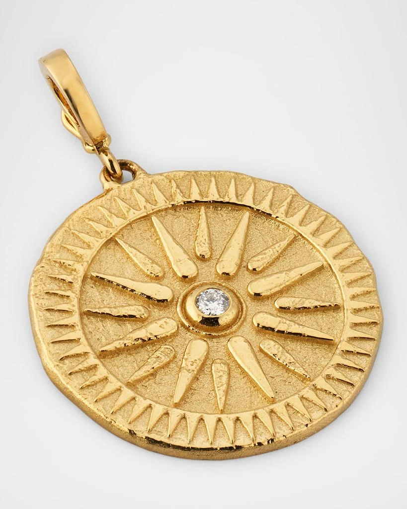 商品Azlee|Sunburst 18K Yellow Gold Large Coin Pendant,价格¥31229,第4张图片详细描述