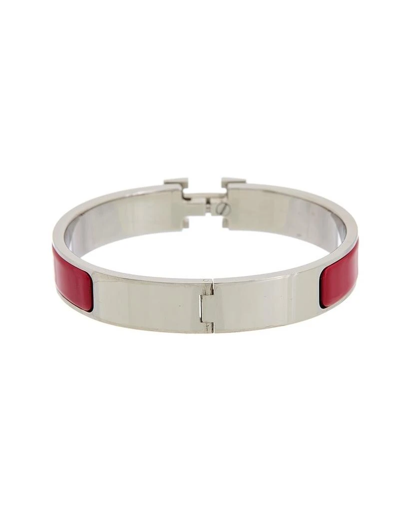 商品[二手商品] Hermes|Hermes Palladium Printed Enamel Clic Clac H Bangle (Authentic Pre-Owned),价格¥4756,第2张图片详细描述