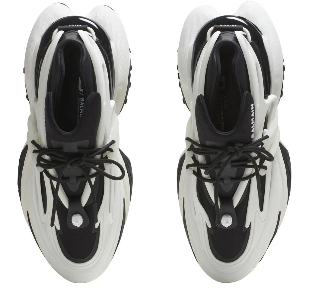 商品Balmain|Unicorn 皮革、双色氯丁橡胶运动鞋,价格¥8974,第5张图片详细描述