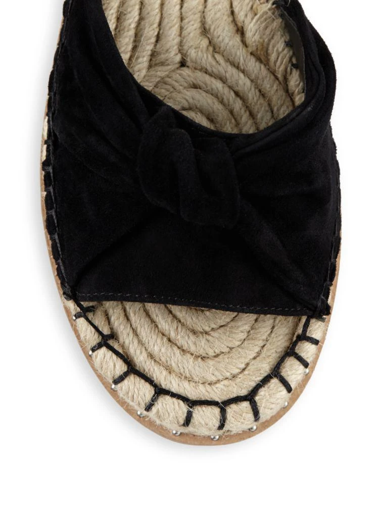 商品KENDALL & KYLIE|Kkvira Suede and Jute Slide Sandals,价格¥376,第3张图片详细描述