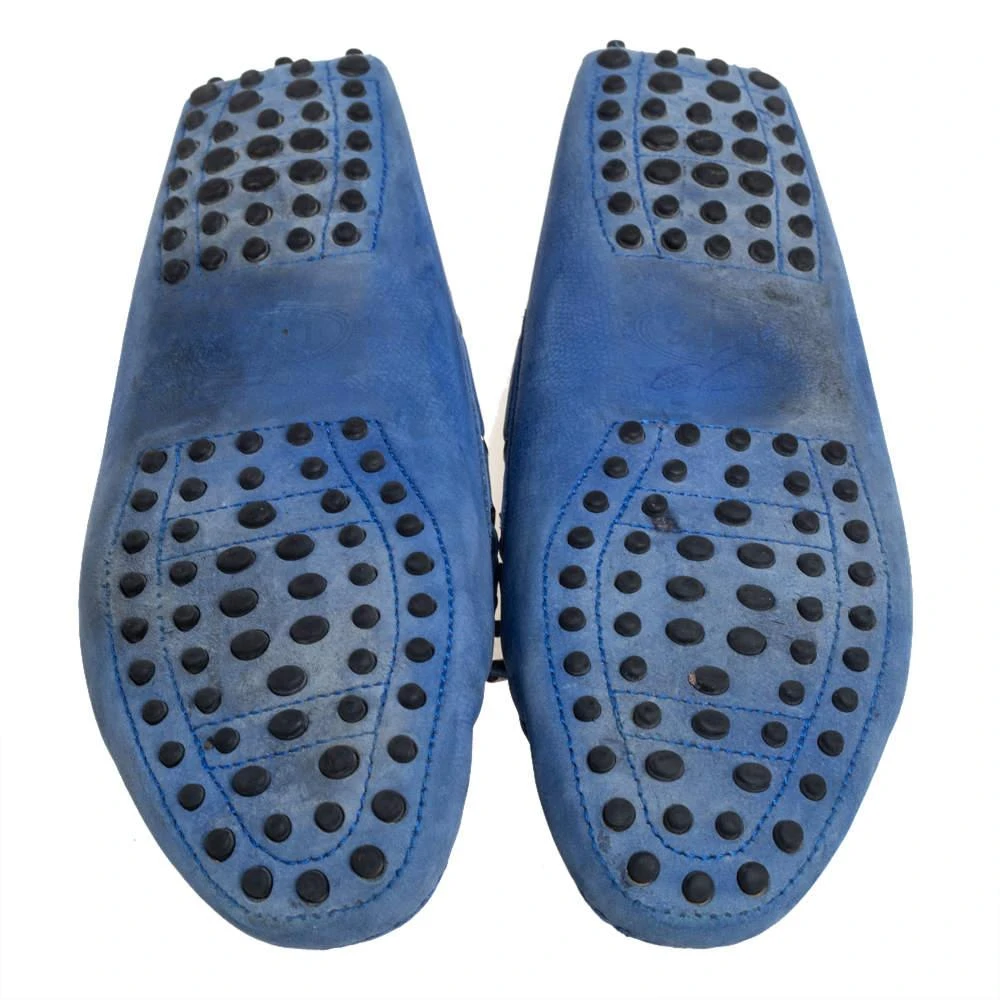 Tod's Blue Nubuck  Gommino Slip On Loafers Size 38.5 商品
