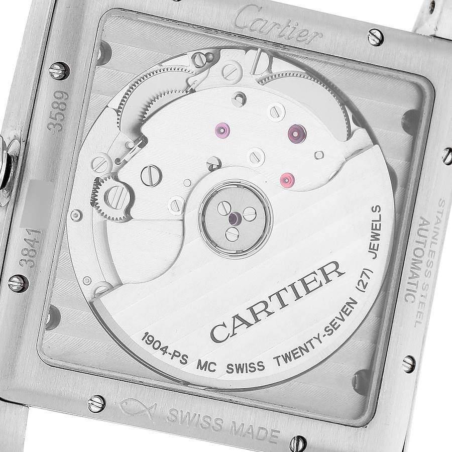 Cartier Black Stainless Steel Tank MC W5330004 Automatic Men's Wristwatch 34 mm商品第5张图片规格展示