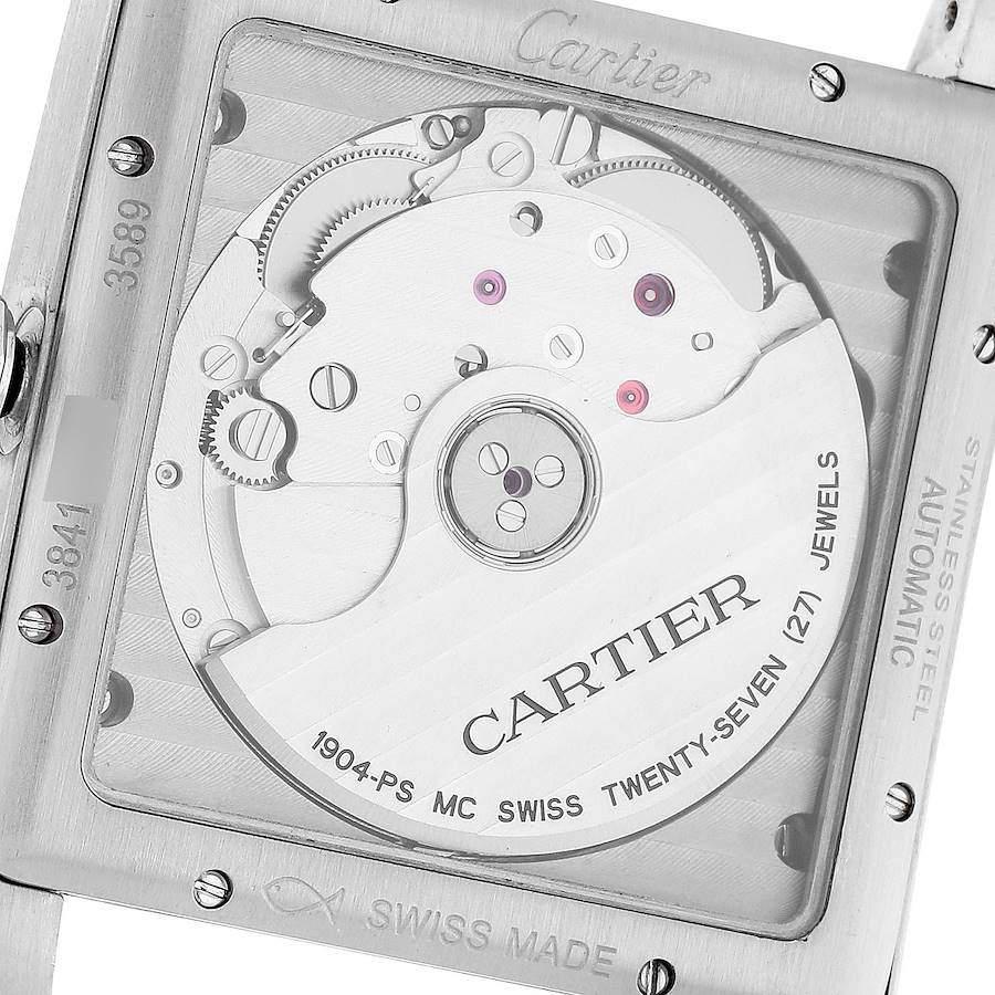 商品[二手商品] Cartier|Cartier Black Stainless Steel Tank MC W5330004 Automatic Men's Wristwatch 34 mm,价格¥34390,第7张图片详细描述