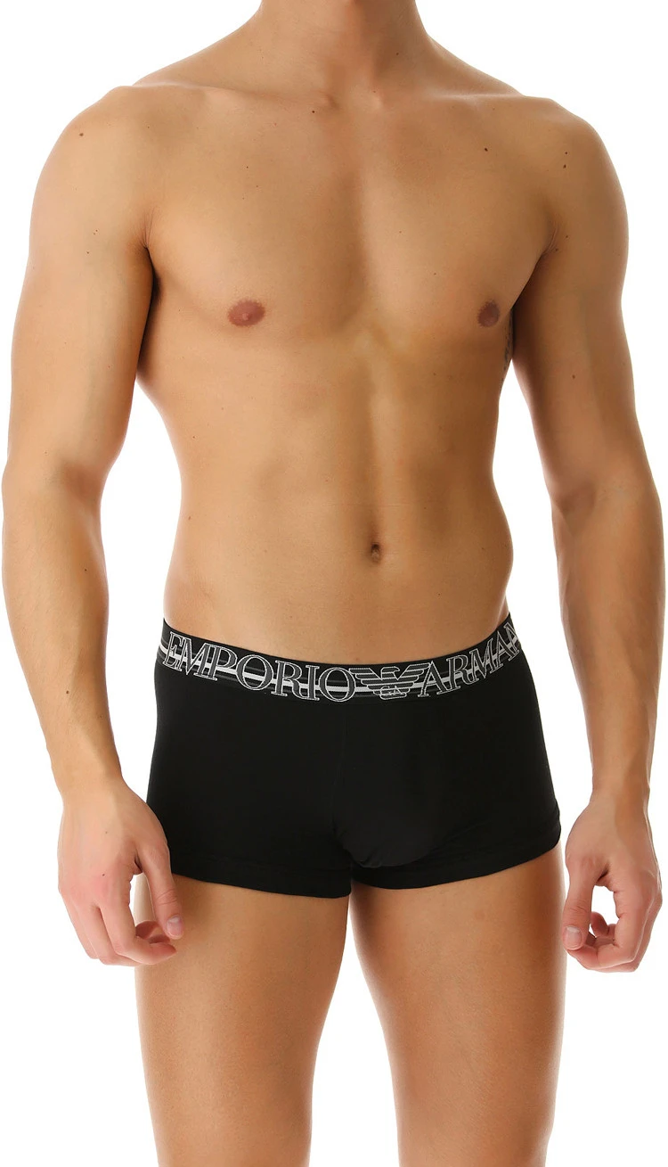 商品Emporio Armani|EMPORIO ARMANI 黑色男士内裤 1113899P525-20,价格¥244,第1张图片