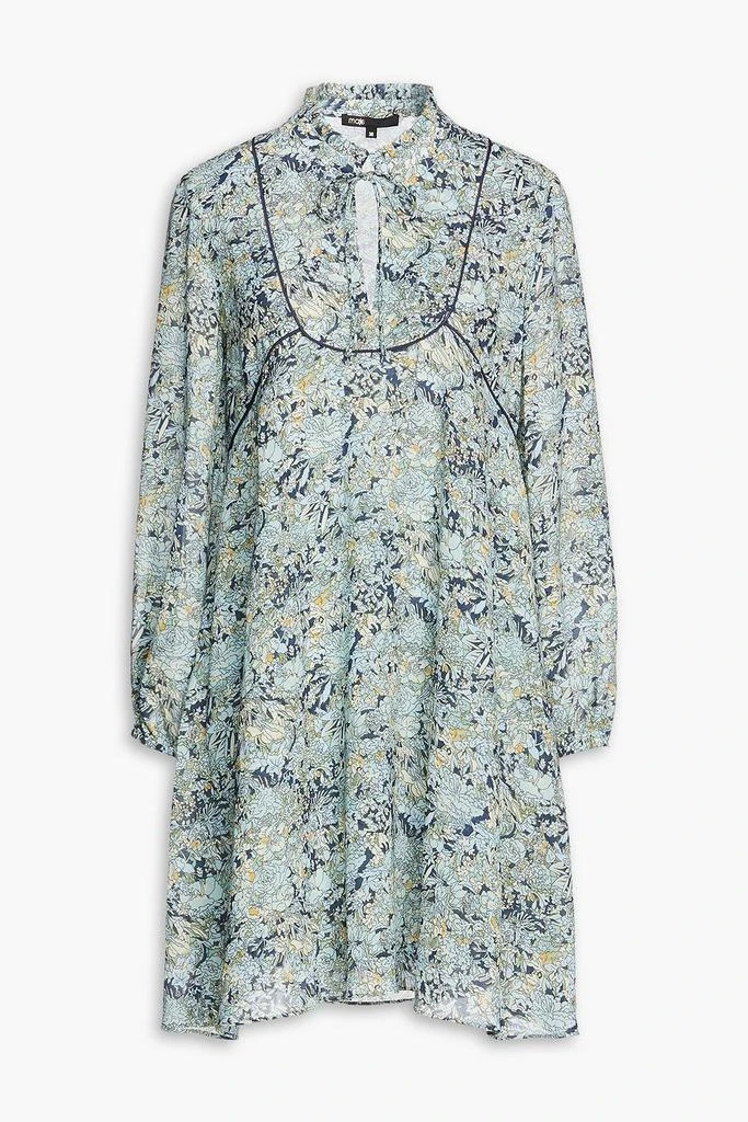 商品Maje|Floral-print crepe de chine mini dress,价格¥433,第1张图片