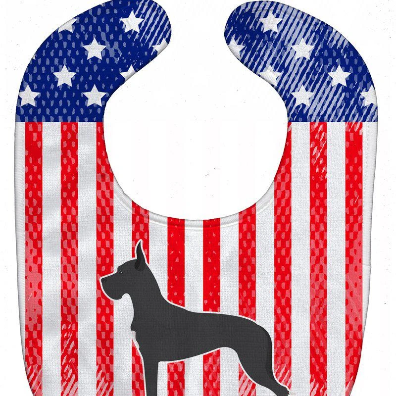 商品Caroline's Treasures|USA Patriotic Great Dane Baby Bib,价格¥83,第1张图片