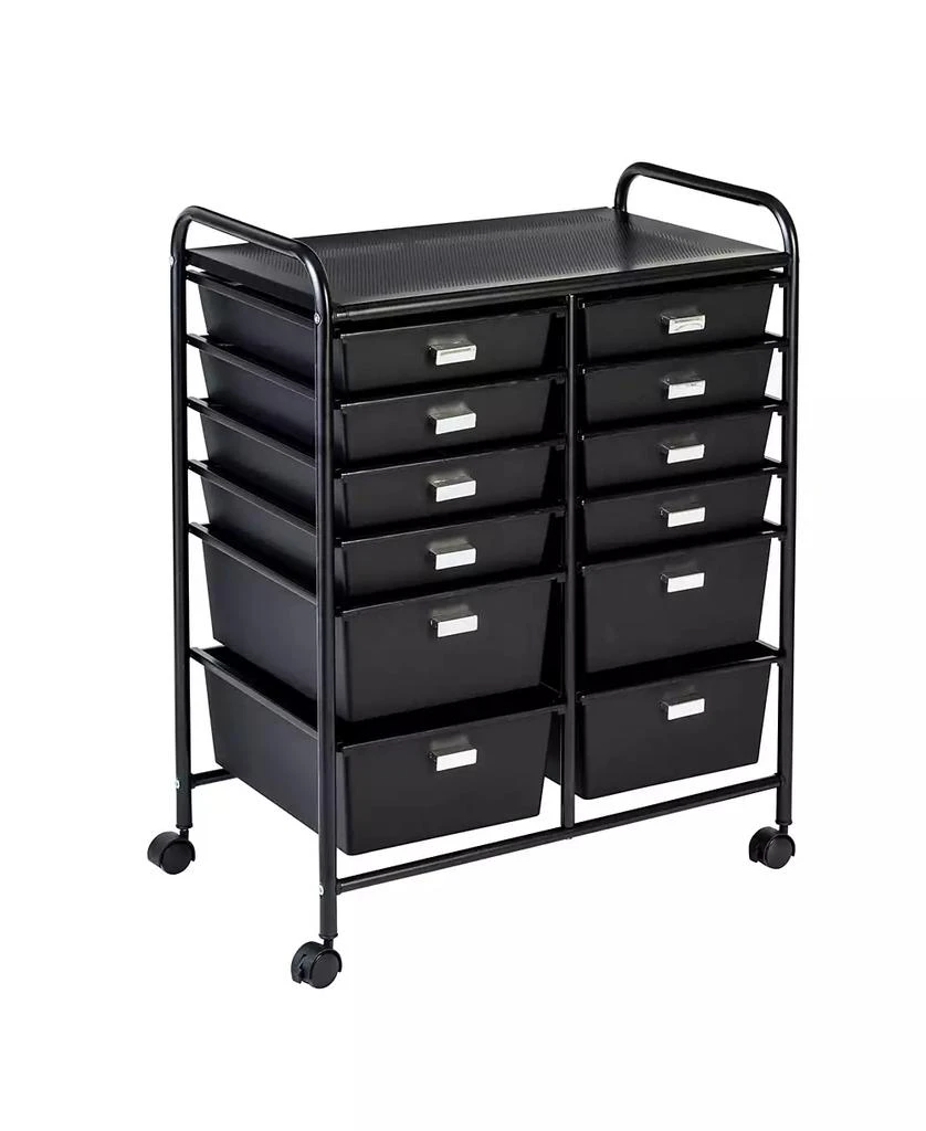商品Honey Can Do|10-Drawer Rolling Cart, Black,价格¥987,第1张图片