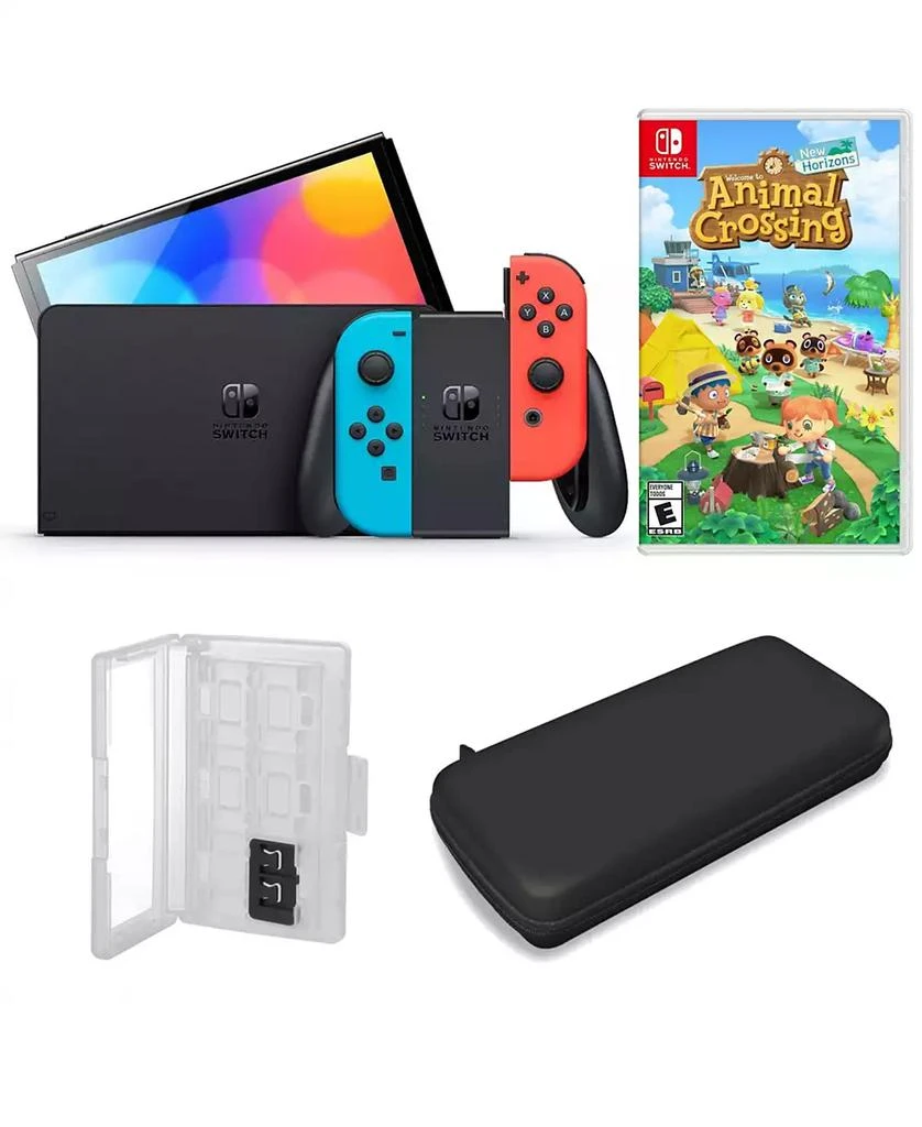 商品Nintendo|Switch OLED in Neon with Animal Crossing & Accessories,价格¥3741,第1张图片