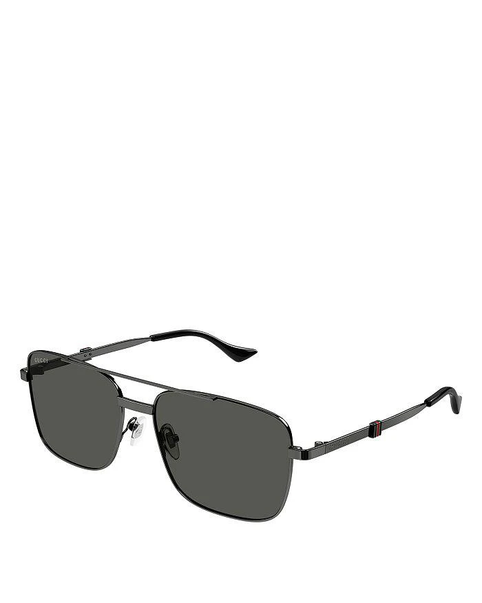 商品Gucci|Running Web Square Sunglasses, 58mm,价格¥4594,第1张图片详细描述