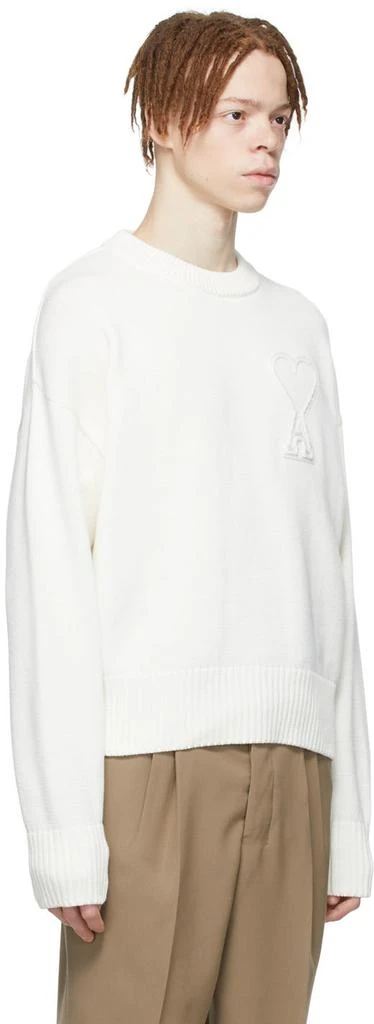 商品AMI|SSENSE Exclusive White Ami de Cœur Sweater,价格¥1061,第2张图片详细描述