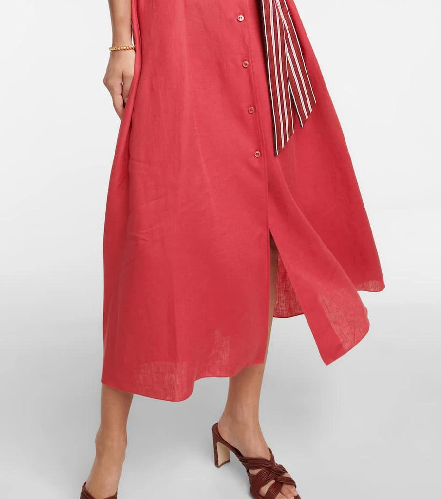 商品Loro Piana|Clarissa亚麻衬衫式连衣裙,价格¥22587,第5张图片详细描述