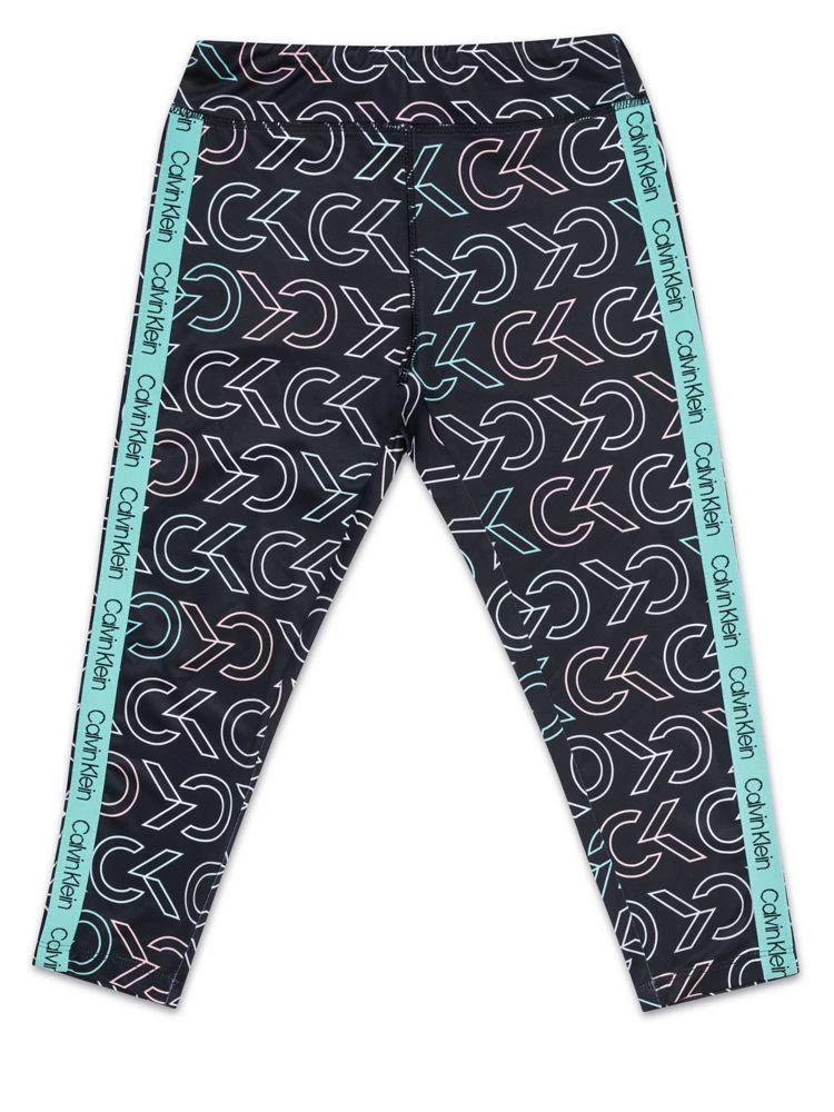 商品Calvin Klein|Girl's Logo-Print Capri Leggings,价格¥67,第4张图片详细描述