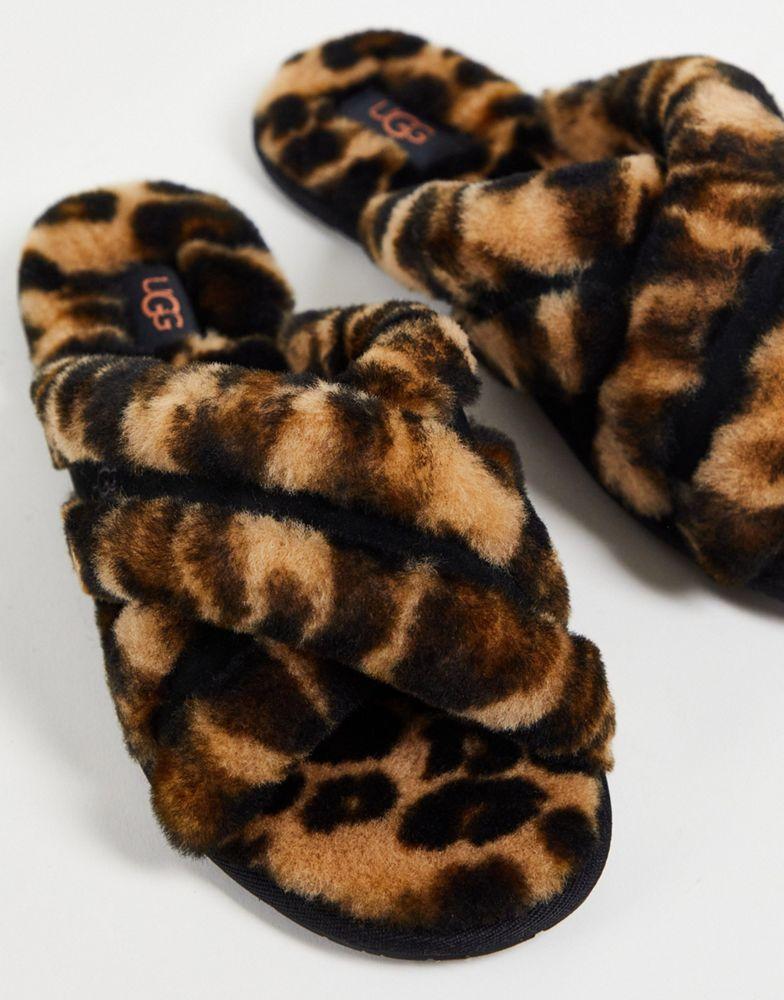 UGG Scuffita slippers in panther print商品第2张图片规格展示