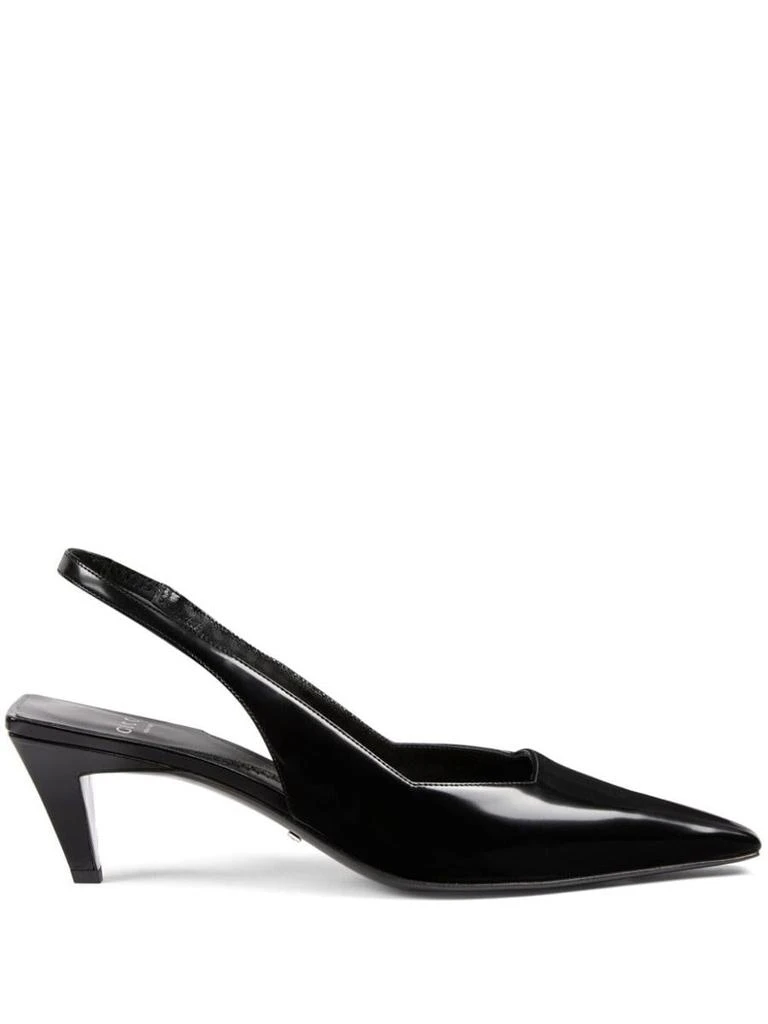 商品Gucci|GUCCI Leather slingback pumps,价格¥5685,第1张图片