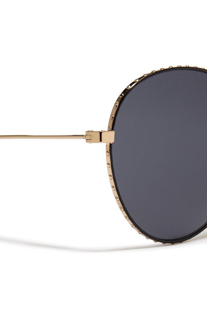 商品Givenchy|Aviator-style studded gold-tone sunglasses,价格¥1539,第6张图片详细描述