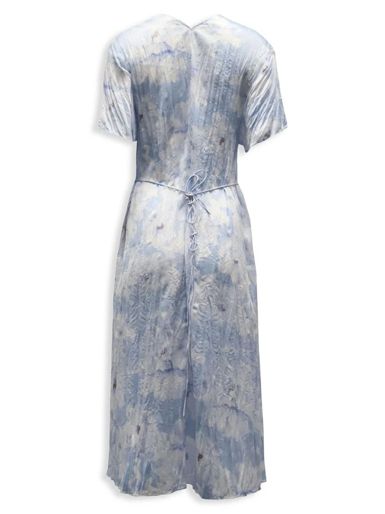 商品[二手商品] Vince|Vince Painted Magnolia Midi Dress In Powder Blue Silk,价格¥870,第3张图片详细描述
