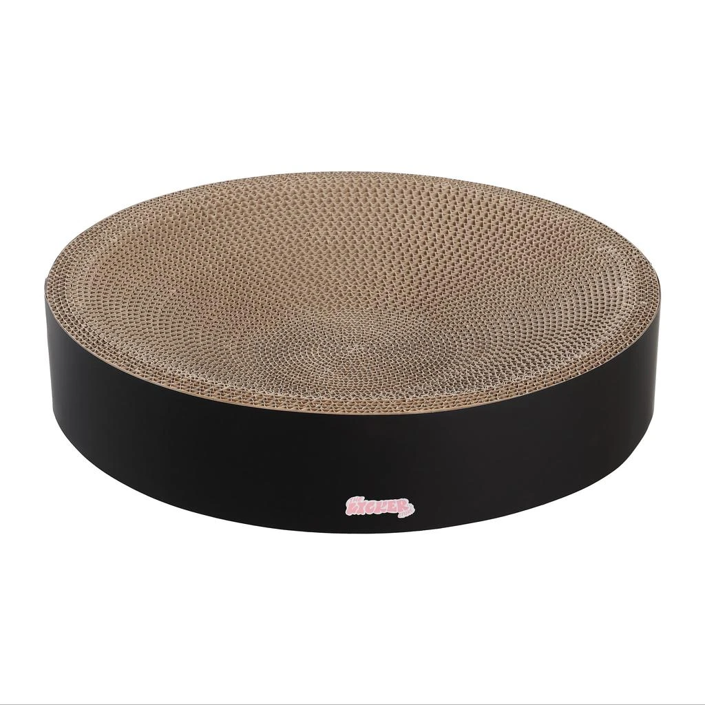 Nelson 20.13" Modern Cardboard Round Bowl Cat Scratcher with Catnip, Light Pink/Multi 商品