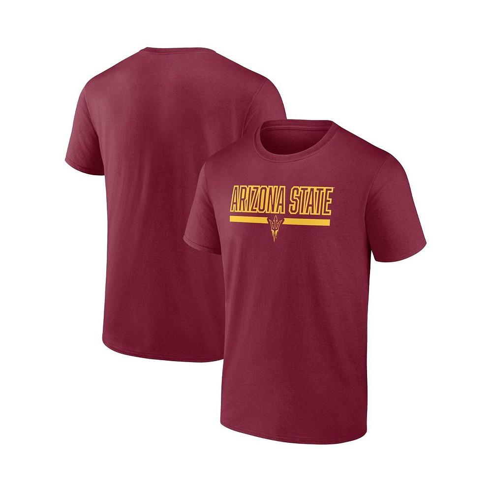 Men's Branded Maroon Arizona State Sun Devils Classic Inline Team T-shirt商品第1张图片规格展示