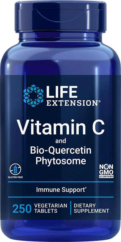 商品Life Extension|Life Extension Vitamin C and Bio-Quercetin (250 vegetarian tablets),价格¥165,第1张图片