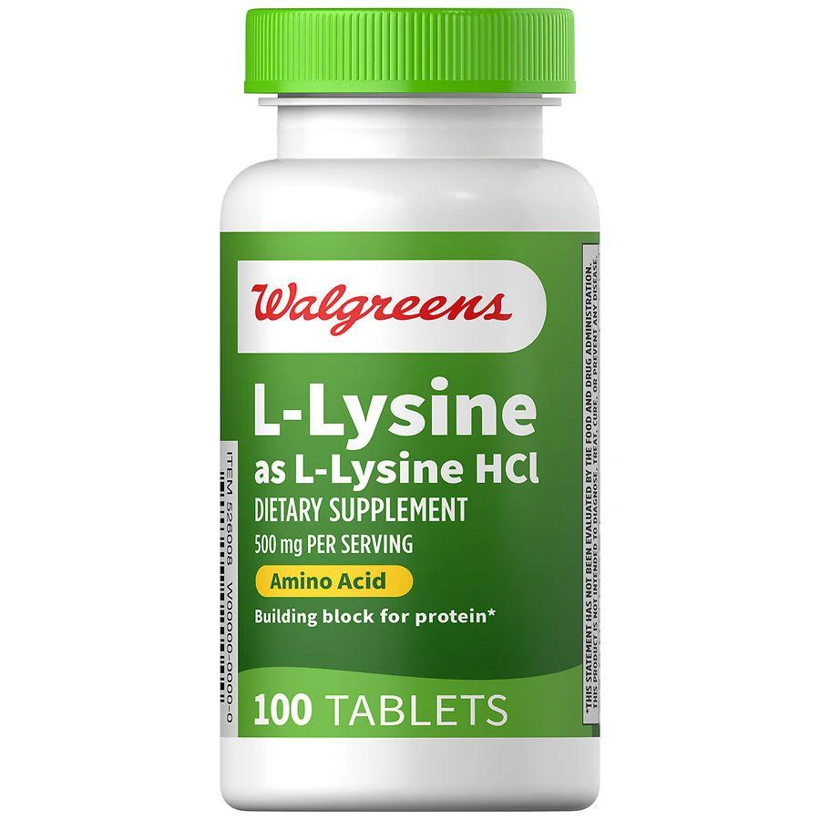 商品Walgreens|L-Lysine as L-Lysine HCl 500 mg Tablets,价格¥90,第1张图片