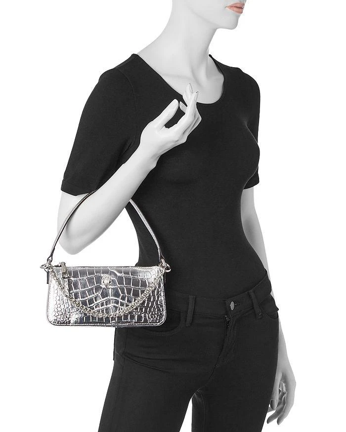 商品Kurt Geiger|Shoreditch Croc Embossed Leather Pochette Shoulder Bag,价格¥918,第2张图片详细描述