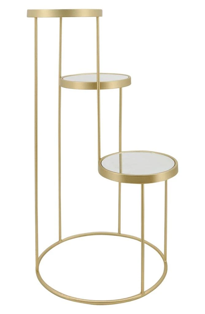 商品SAGEBROOK HOME|Set of 2 Mirrored Triple Tiered Stands,价格¥2224,第3张图片详细描述
