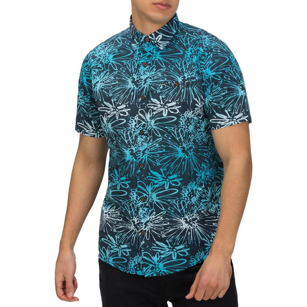 商品Hurley|Hurley Mens Sweet Left Printed Collared Button-Down Shirt,价格¥193,第1张图片