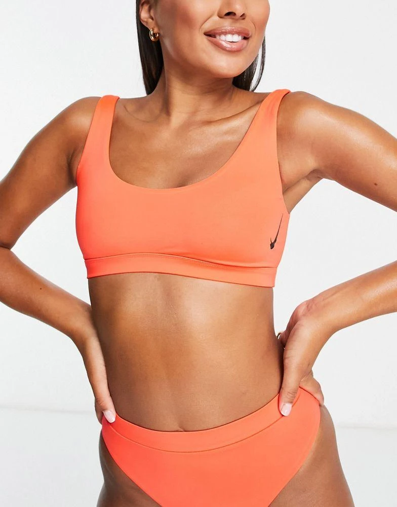商品NIKE|Nike Swimming Sneakerkini scoop neck bikini top in red,价格¥93,第2张图片详细描述