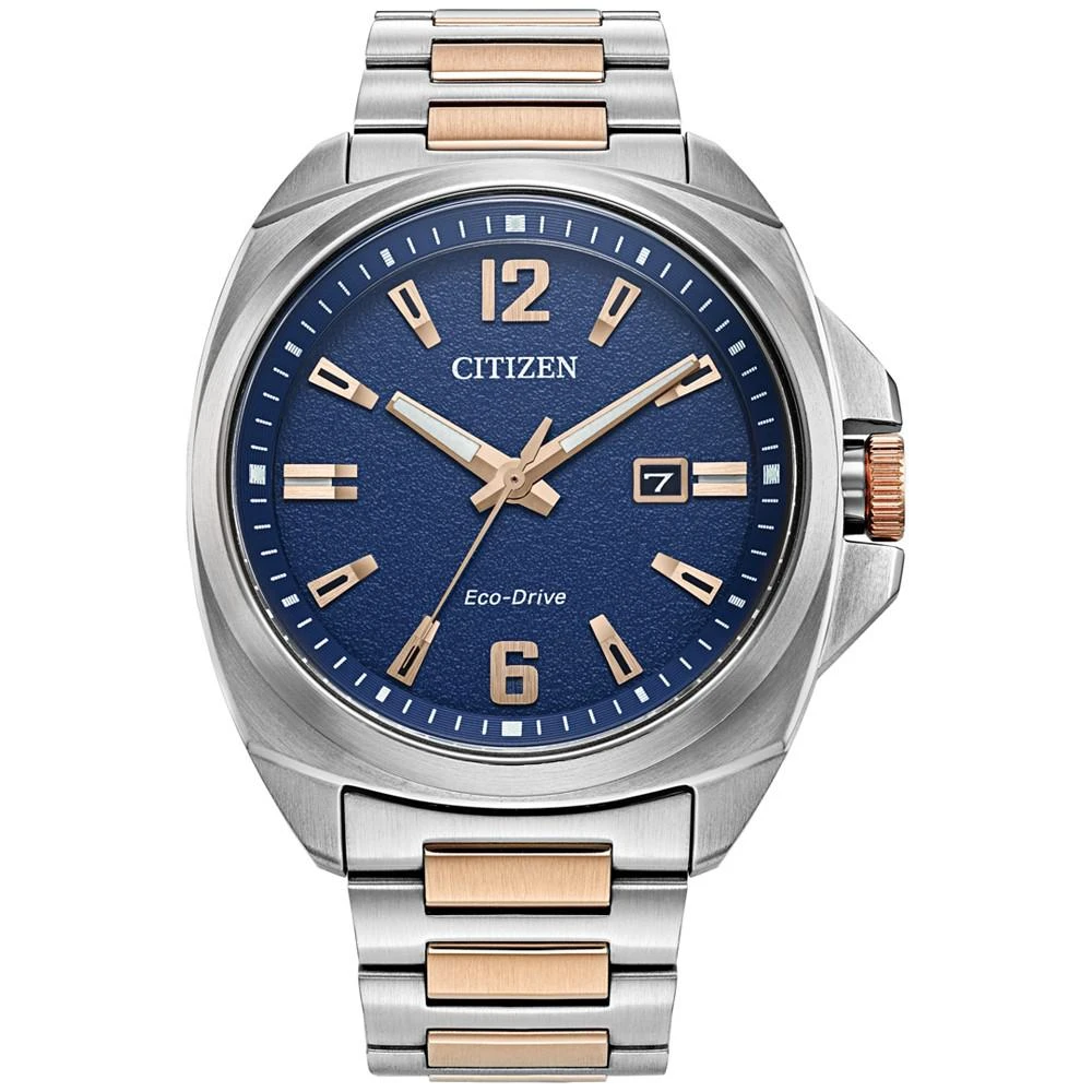 商品Citizen|Eco-Drive Men's Sport Luxury Two Tone Stainless Steel Bracelet Watch 42mm,价格¥3699,第1张图片