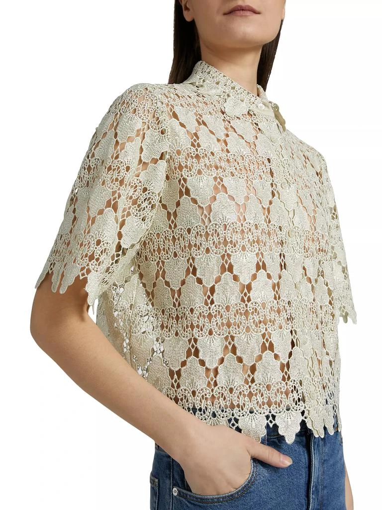 Lace Button-Up Shirt 商品