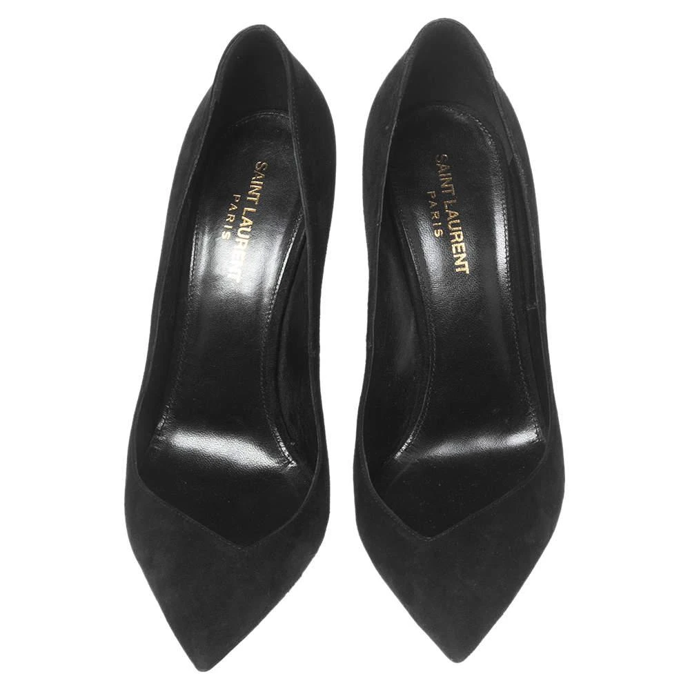 商品[二手商品] Yves Saint Laurent|Saint Laurent Black Suede Platform Block Pumps Size 40,价格¥1238,第3张图片详细描述