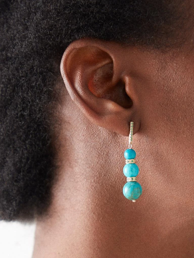 商品MATEO|Emerald, turquoise & 14kt gold earrings,价格¥25347,第2张图片详细描述