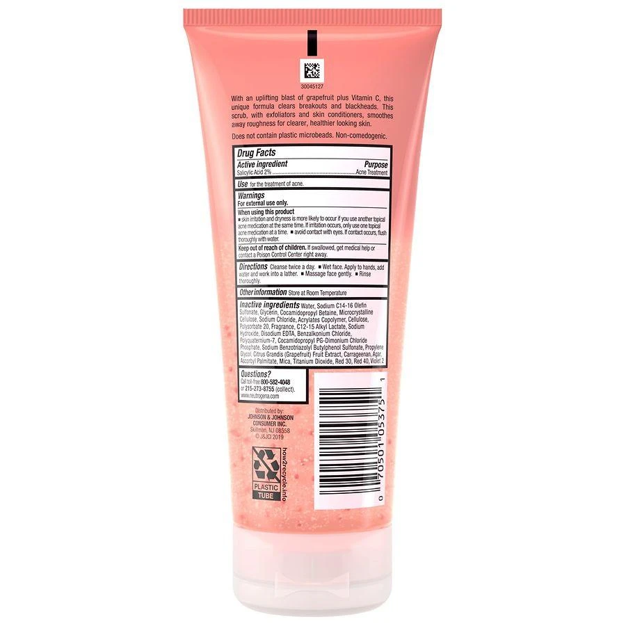商品Neutrogena|Oil-Free Acne Wash Face Scrub Pink Grapefruit,价格¥97,第2张图片详细描述