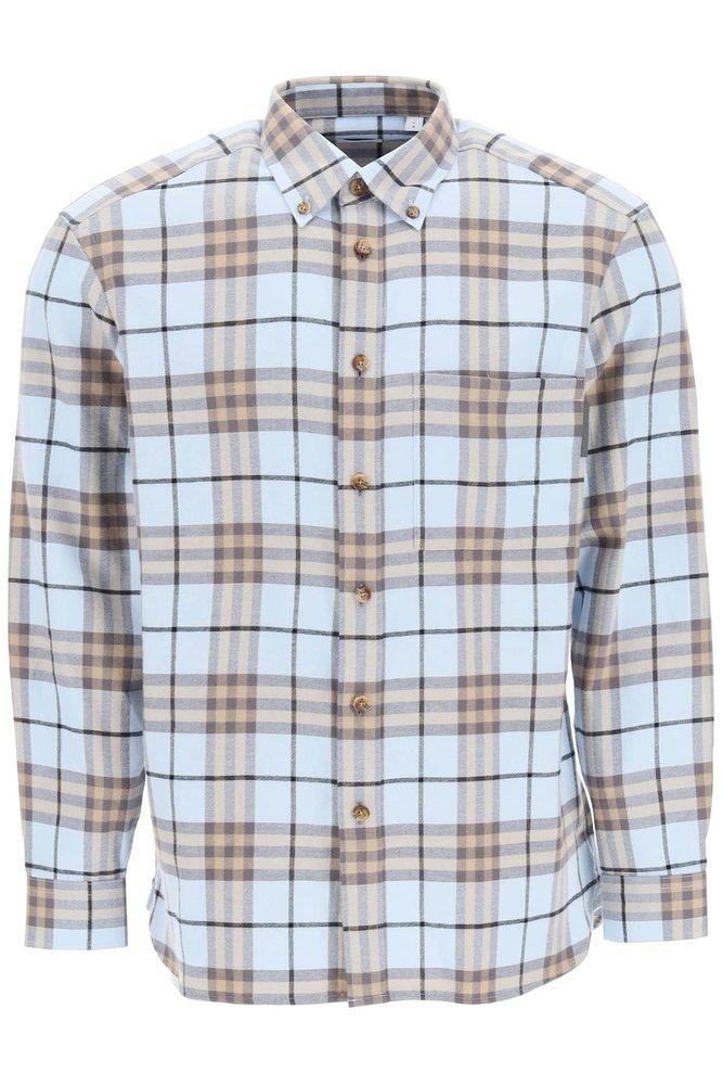 Burberry	Check Print Long-Sleeved Shirt商品第1张图片规格展示