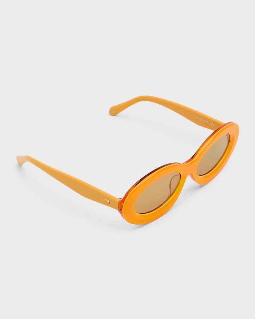 商品KAREN WALKER|Monochrome Acetate Oval Sunglasses,价格¥1539,第1张图片