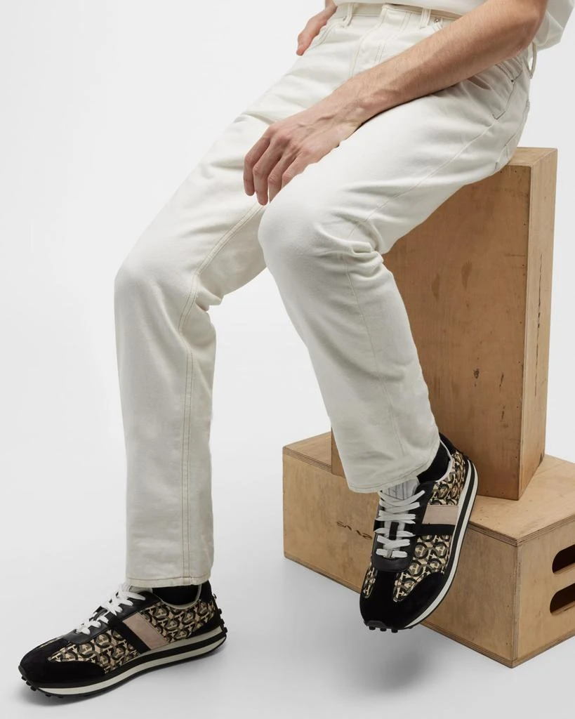 商品Salvatore Ferragamo|Unisex Iulio Gancini-Printed Textile Low-Top Sneakers,价格¥2425,第3张图片详细描述