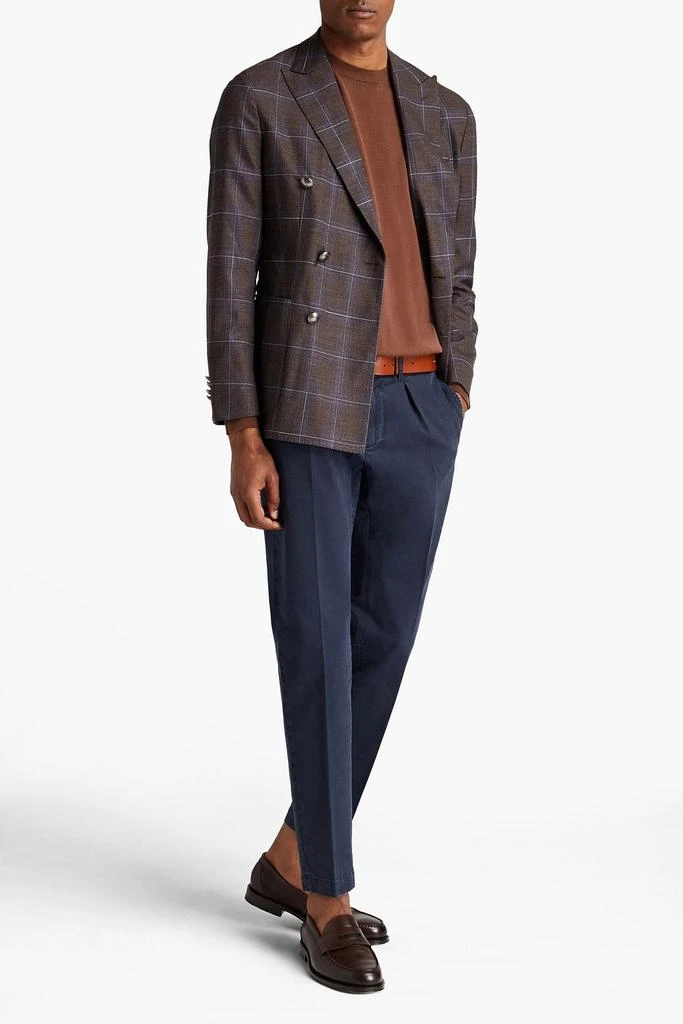 商品Peserico|Double-breasted checked wool-blend blazer,价格¥4088,第2张图片详细描述
