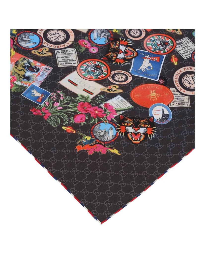 商品Gucci|GG Courrier Print Silk Scarf,价格¥2229,第2张图片详细描述