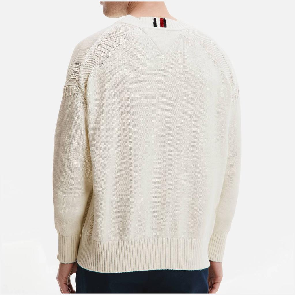 商品Tommy Hilfiger|Tommy Hilfiger Intarsia Icon Graphic Logo-Embroidered Cotton Sweater,价格¥855,第4张图片详细描述