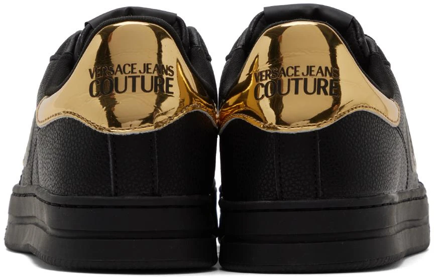 商品Versace|Black V-Emblem Court 88 Sneakers,价格¥1023,第2张图片详细描述