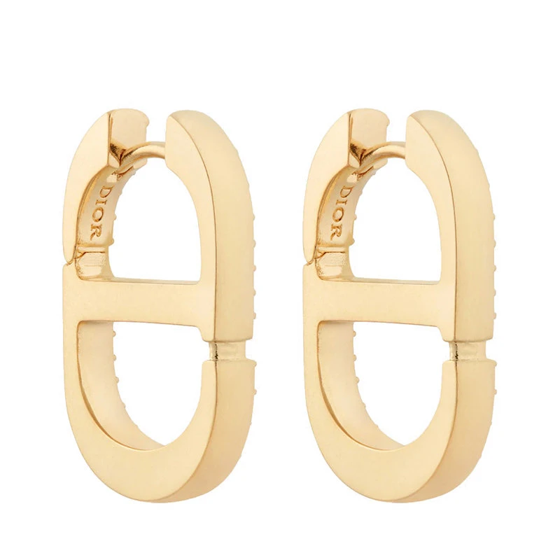 商品Dior|【预售3-7天】DIOR/迪奥 22新款30 MONTAIGNE系列 女士金色CD字母造型金属镶嵌透明晶体耳环耳钉E2036WOMCY_D03S,价格¥3548,第5张图片详细描述
