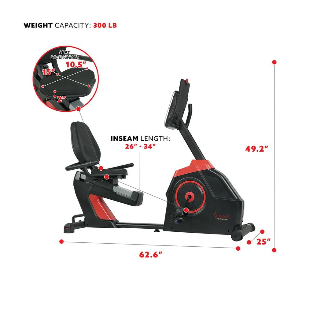 Sunny Health & Fitness Evo-Fit Cardio Recumbent Bike 商品