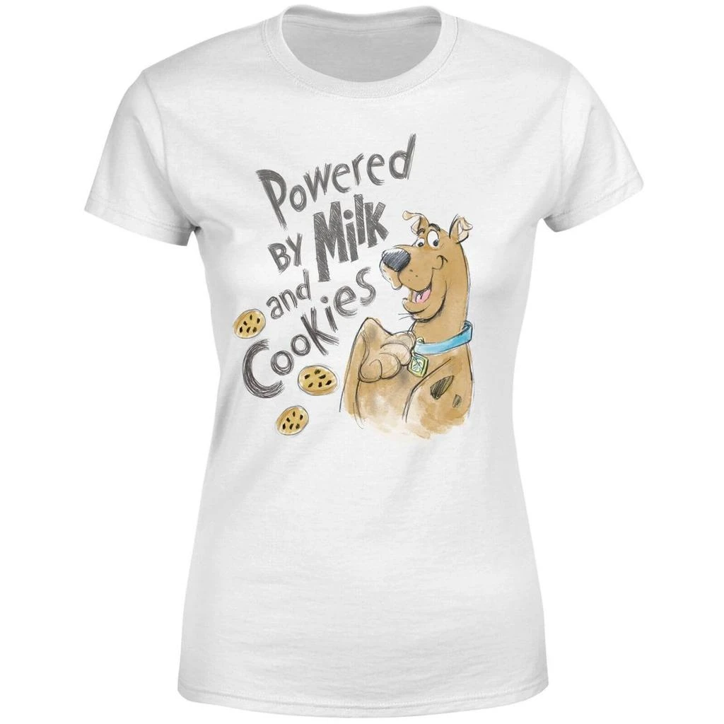 商品Original Hero|Scooby Doo Powered By Milk And Cookies Women's T-Shirt - White,价格¥171,第5张图片详细描述