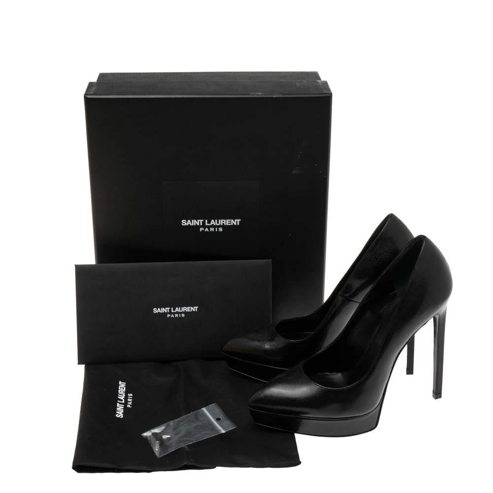 Saint Laurent Black Leather Anja Pointed Toe Pumps Size 37.5 商品