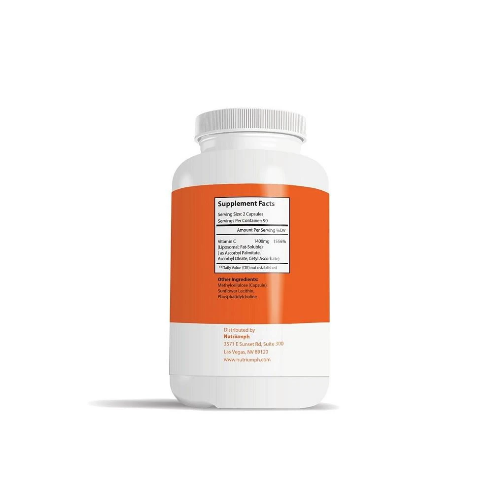 商品Nutriumph|LIPOSOMAL VITAMIN C - Immune Health & Potent Antioxidant Protection supplement | 180 capsules,价格¥142,第2张图片详细描述