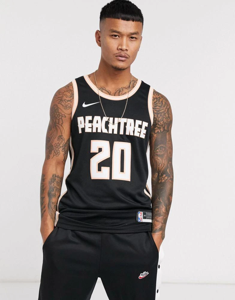 商品NIKE|Nike Basketball Atlanta Hawks 'John Collins' NBA swingman vest in black 球衣,价格¥817,第3张图片详细描述